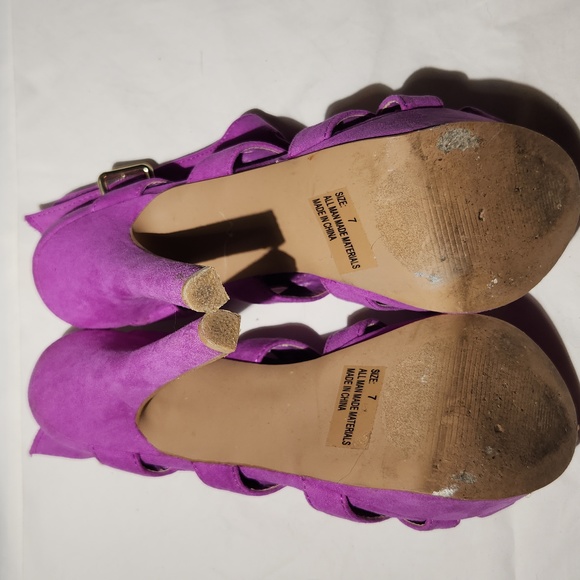 Qupud Purple platform heels size 7 - Picture 8 of 9